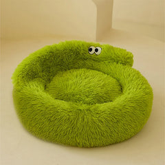 PawNest Plush Donut Cat Bed – Anti-Slip, Ultra Soft & Warm Sleeping Nest for Cats & Small Dogs
