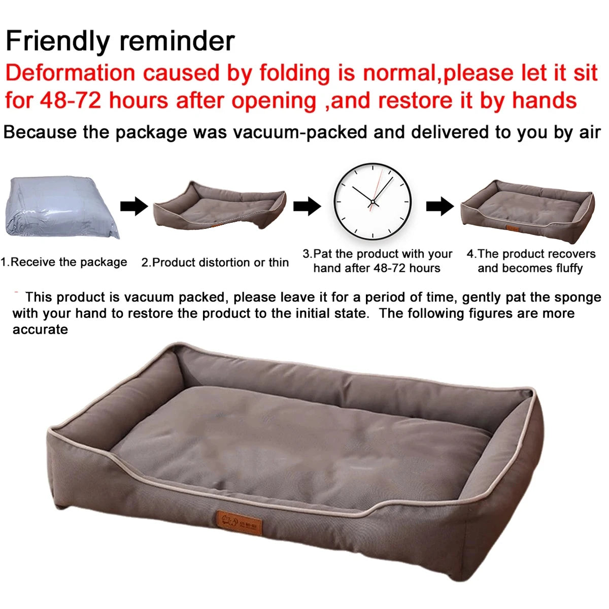 PawNest Waterproof Dog Bed – Soft Orthopedic Pet Sofa with Anti-Slip Base (Machine Washable, All-Season Use)